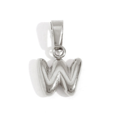 Bubble Letter Pendant Necklace