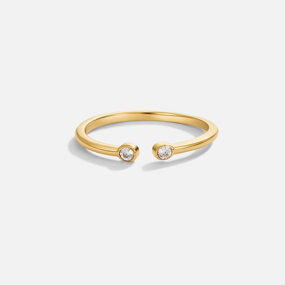 Cali Gold-Tone Crystal Ring