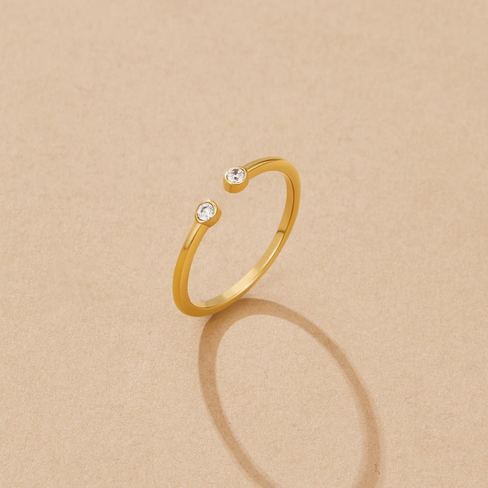 Cali Gold-Tone Crystal Ring