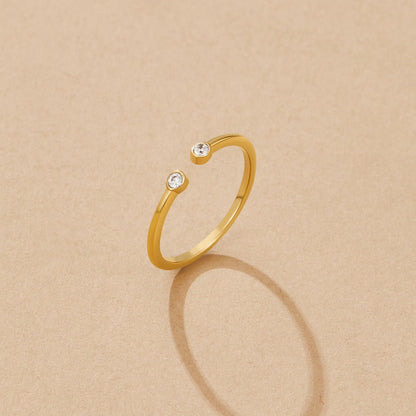 Cali Gold-Tone Crystal Ring