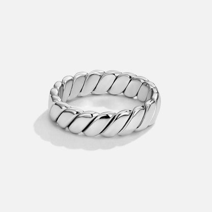 Calira Twisted Infinity Silver-Tone Ring