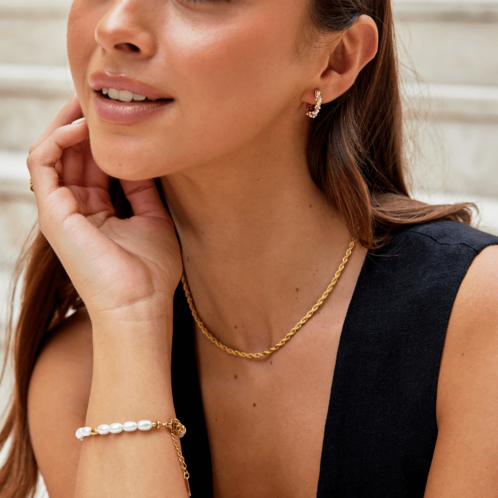 Calla Gold-Tone Twisted Chain Necklace