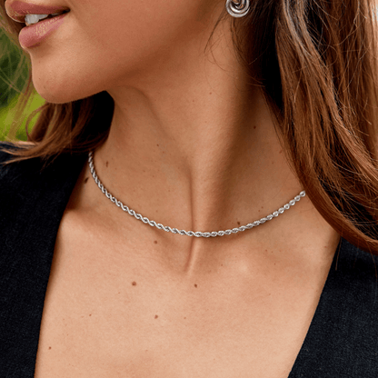 Calla Silver-Tone Twisted Chain Necklace