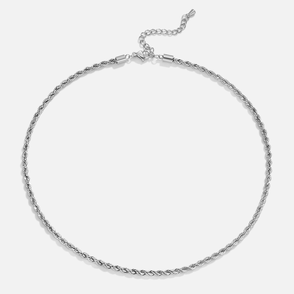 Calla Silver-Tone Twisted Chain Necklace