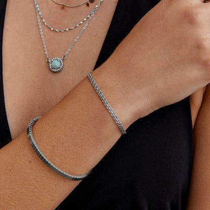 Capri Silver-Tone Chain Bracelet