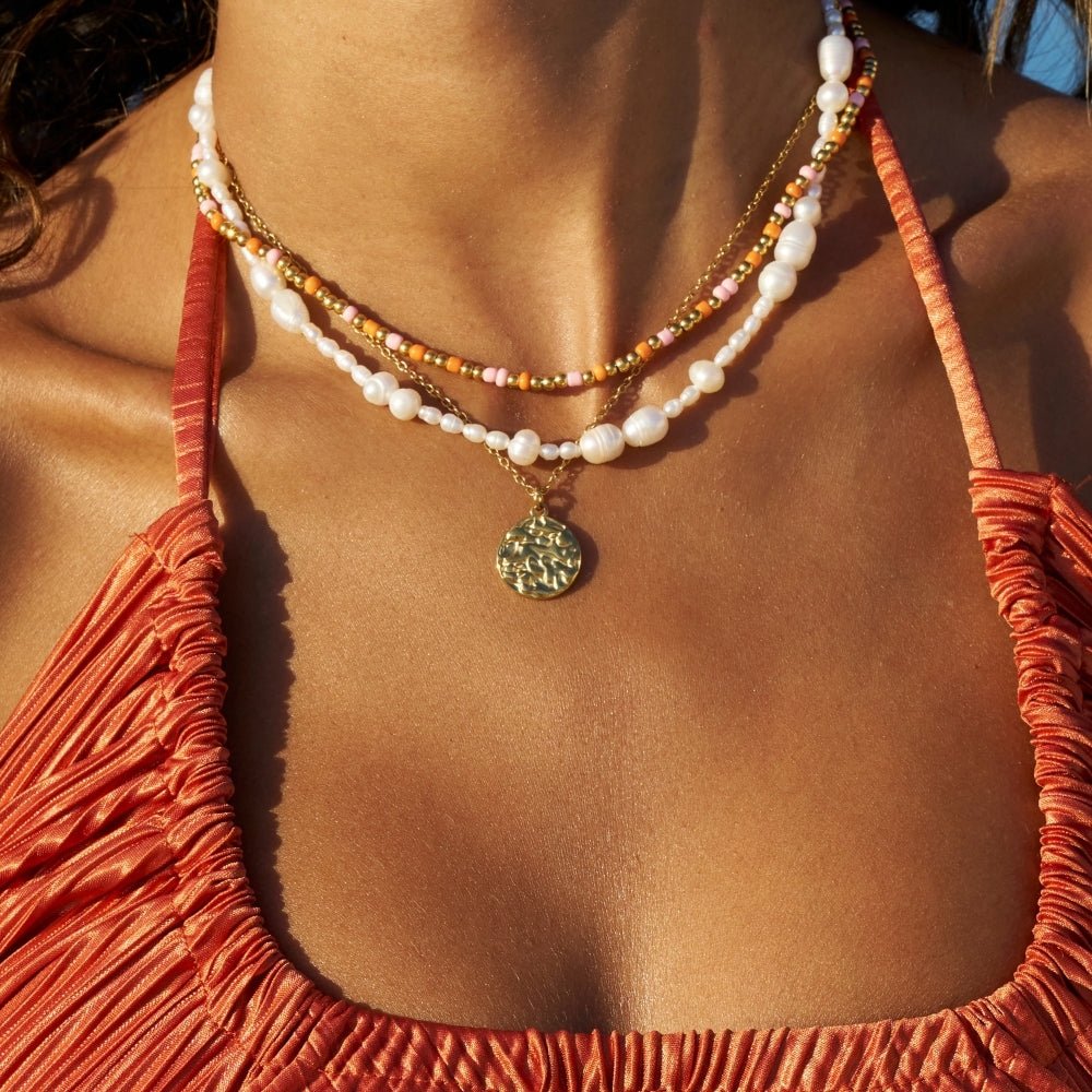 Celeste Gold-Tone Disc Necklace