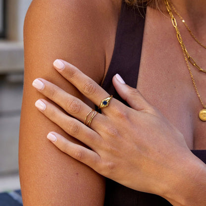 Blue Celestial Star Ring
