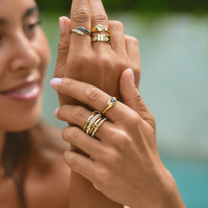 Blue Celestial Star Ring