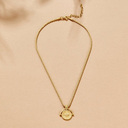 Gold-Tone Celestial Coin Necklace