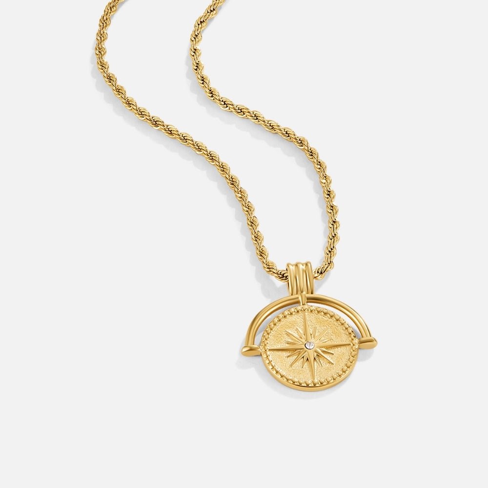 Gold-Tone Celestial Coin Necklace