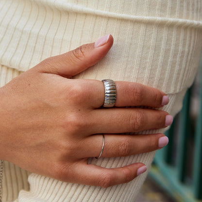 Chunky Calira Silver-Tone Ring