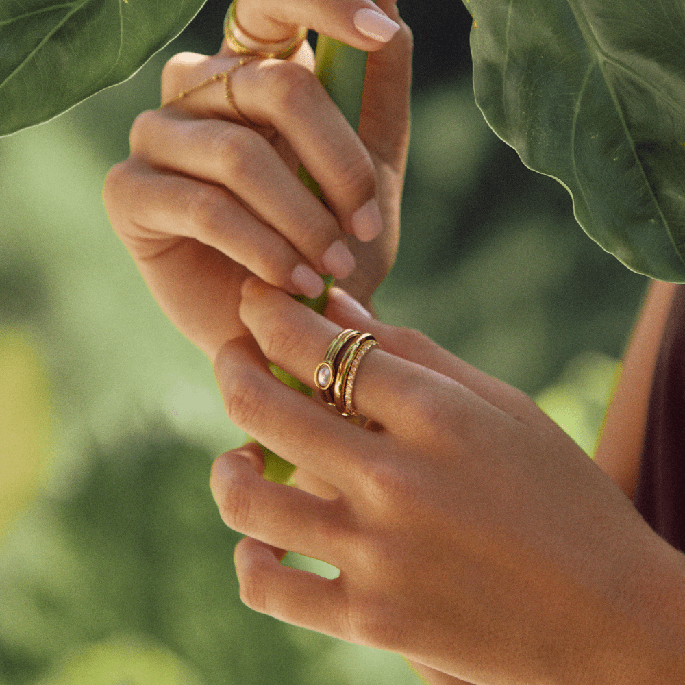 Chunky Pearl Gold-Tone Ring