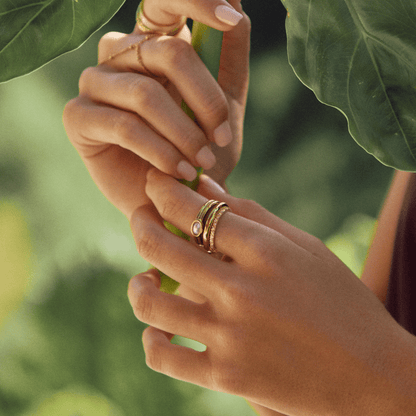 Chunky Pearl Gold-Tone Ring