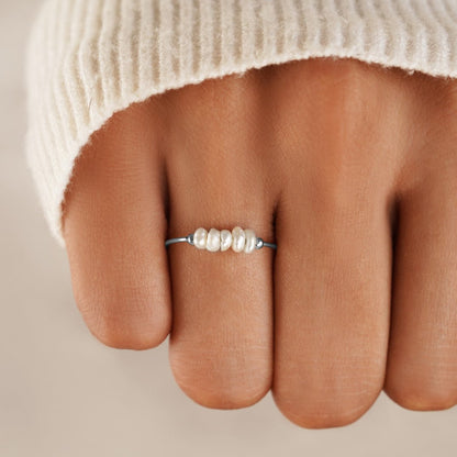 Classic Freshwater Pearl Silver-Tone Ring