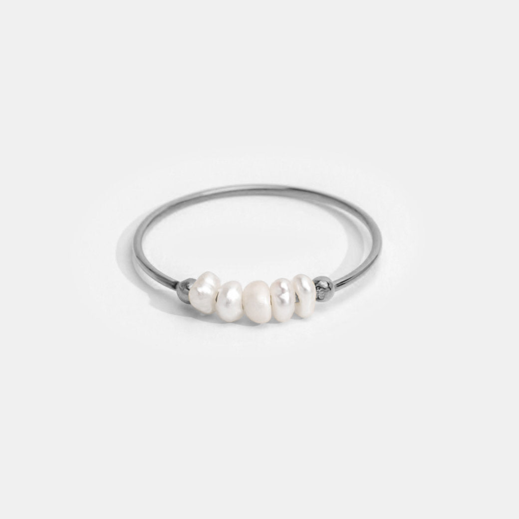 Classic Freshwater Pearl Silver-Tone Ring