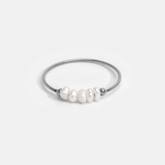 Classic Freshwater Pearl Silver-Tone Ring