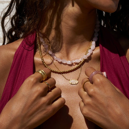 Coral Blush Stone Necklace