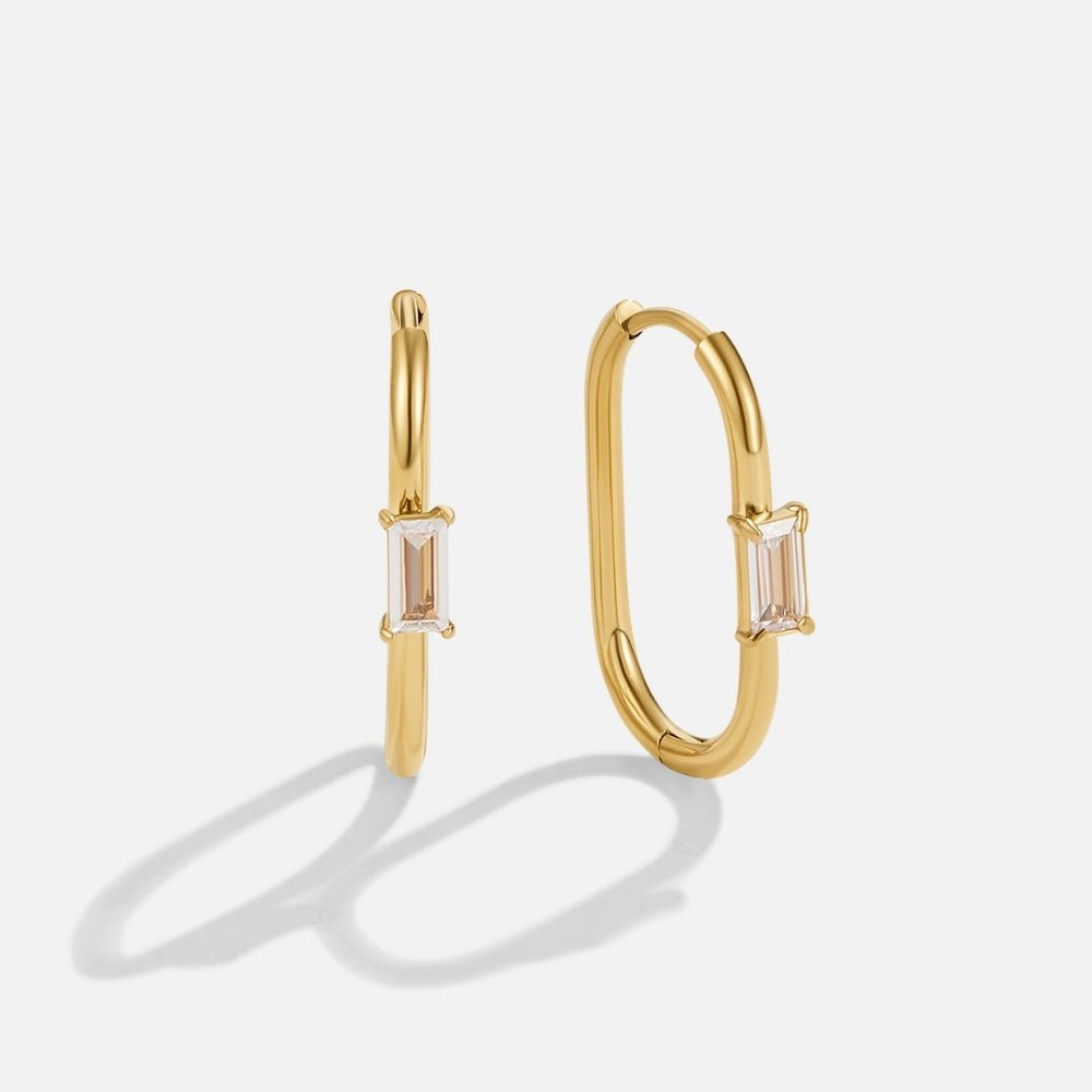 Diana Gold-Tone Crystal Hoop Earrings