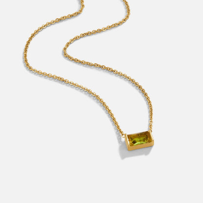 Green Crystal Pendant Necklace