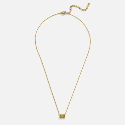 Green Crystal Pendant Necklace