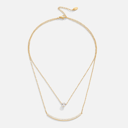 Dainty Layered Crystal Necklace