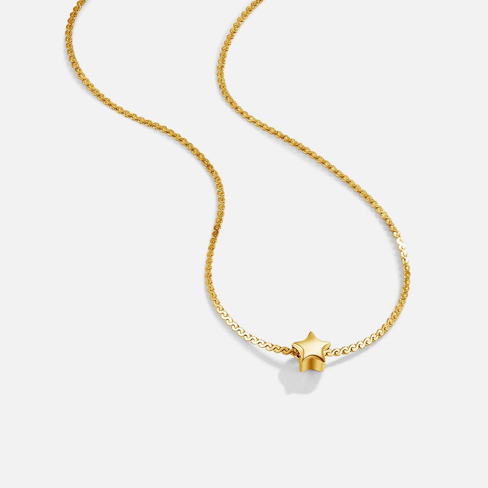 Dainty Star Pendant Gold-Tone Necklace