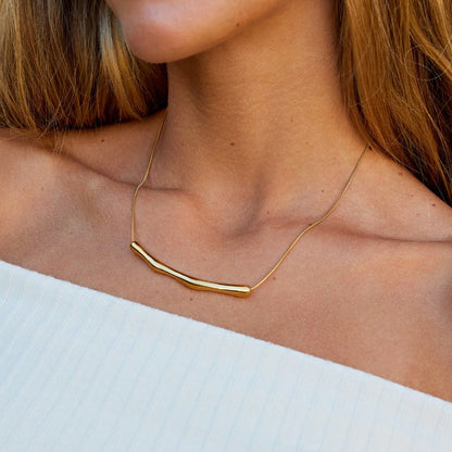 Deana Gold-Tone Bamboo Necklace