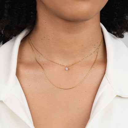 Dina Layered Gold-Tone Crystal Necklace