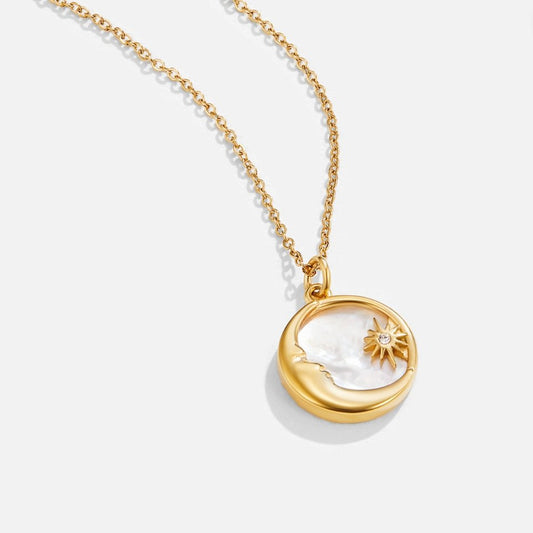 Moon and Star Necklace