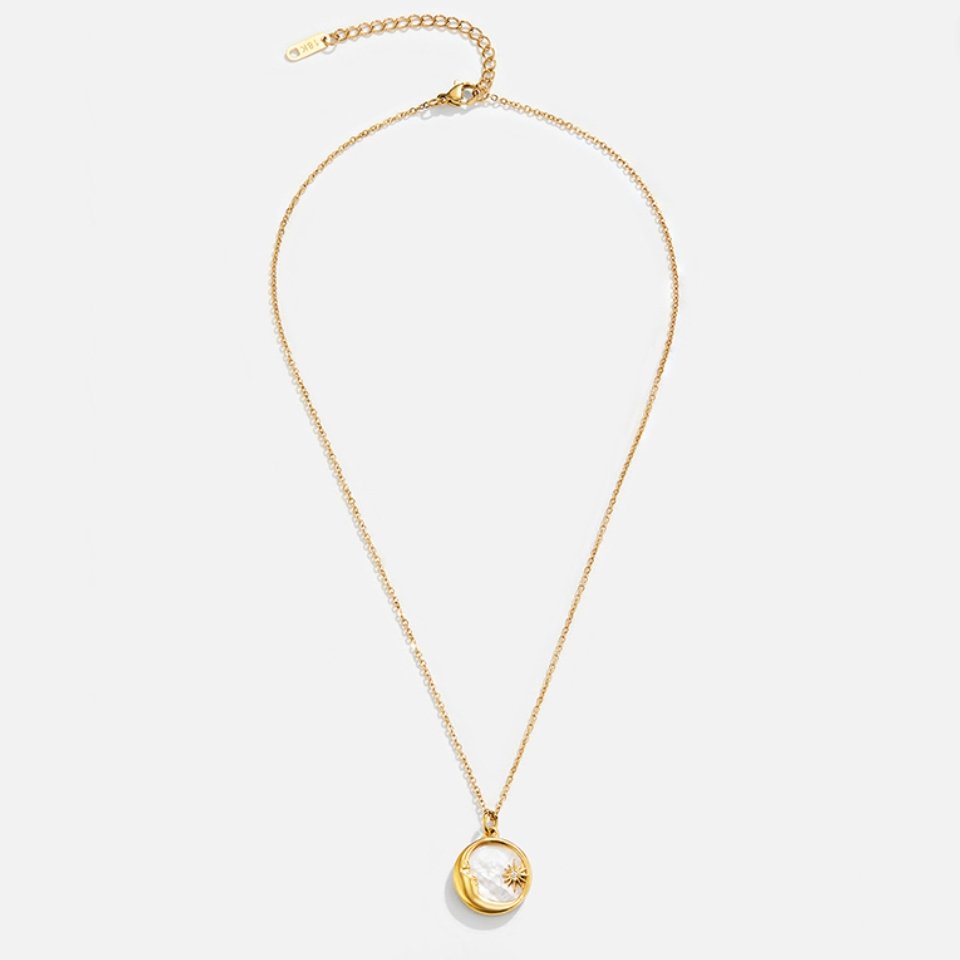 Moon and Star Necklace