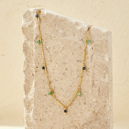 Elara Stone Droplet Necklace