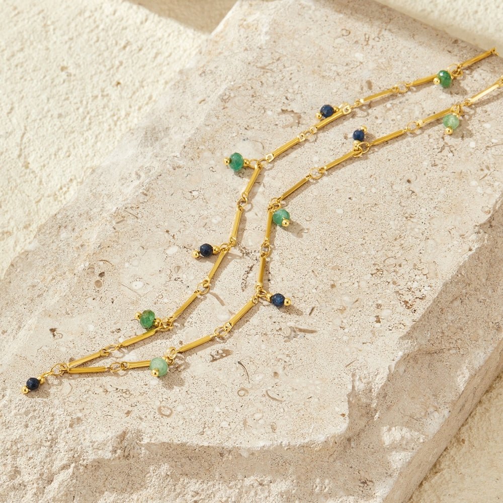 Elara Stone Droplet Necklace