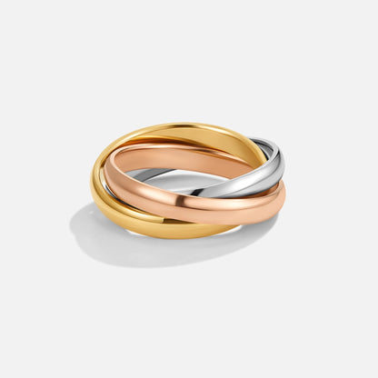 Elena Three-Tone Loop Ring