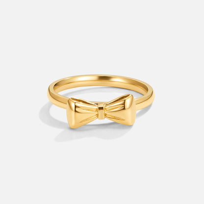 Ellie Bow Gold-Tone Ring