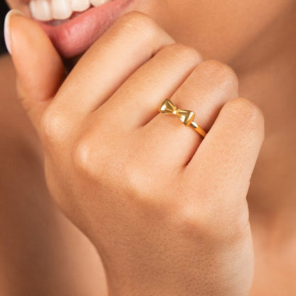 Ellie Bow Gold-Tone Ring