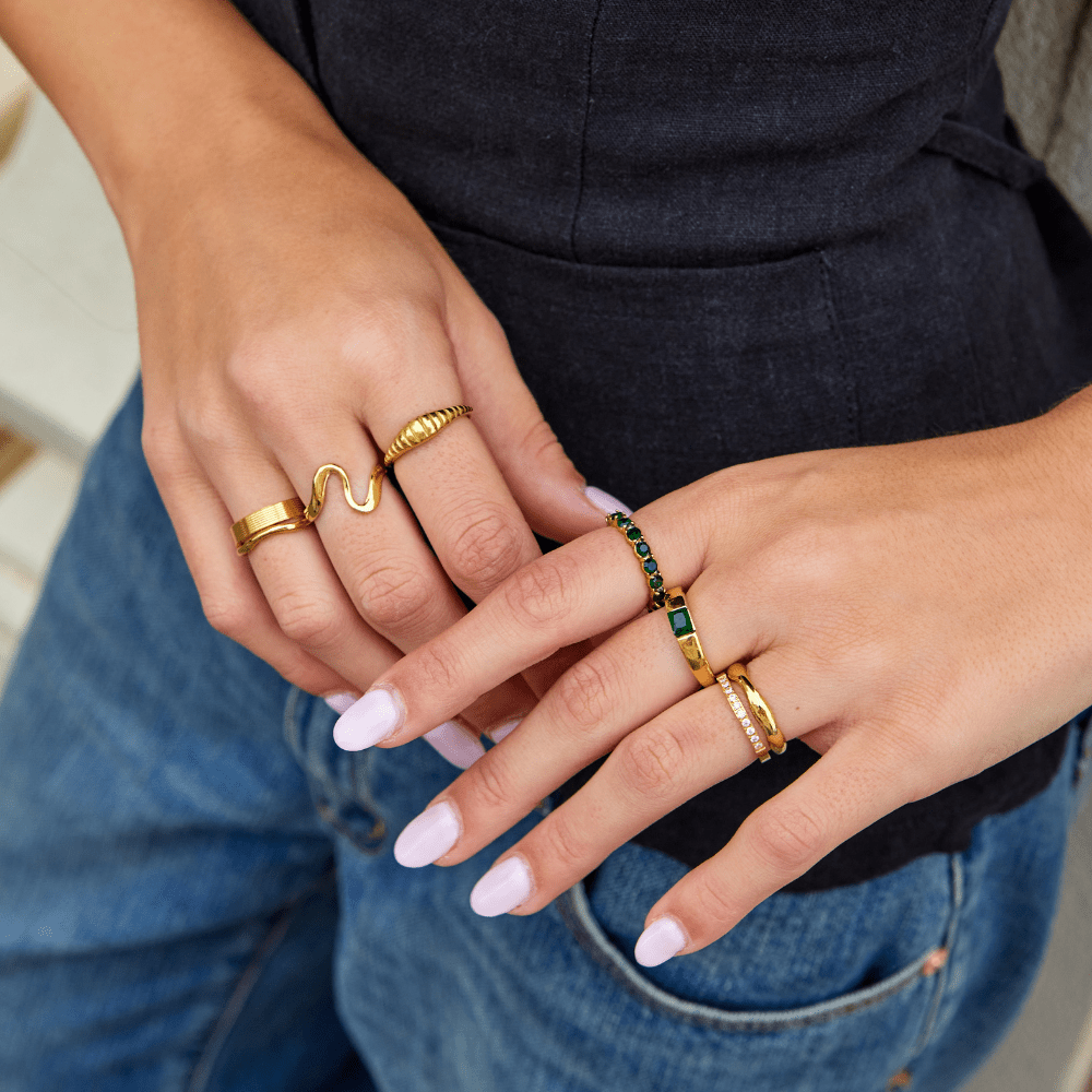Emerald Green Crystal Statement Ring