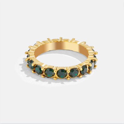 Emerald Green Crystal Statement Ring