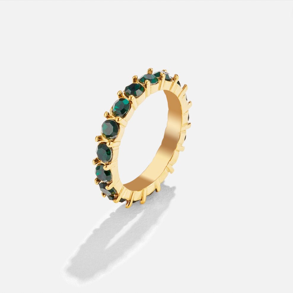 Emerald Green Crystal Statement Ring