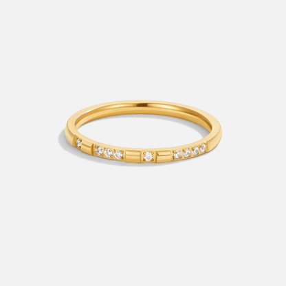 Emery Crystal and Gold-Tone Ring