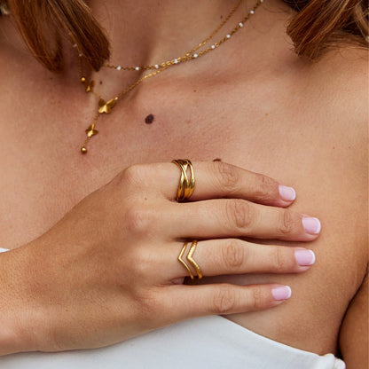 Maisie Entwined Gold-Tone Ring