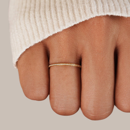 Eternity Gold-Tone Crystal Ring
