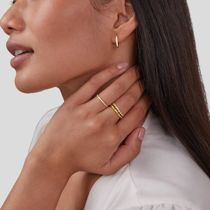 Eternity Gold-Tone Crystal Ring