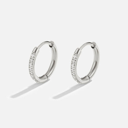 Eternity Silver-Tone Hoop Earrings