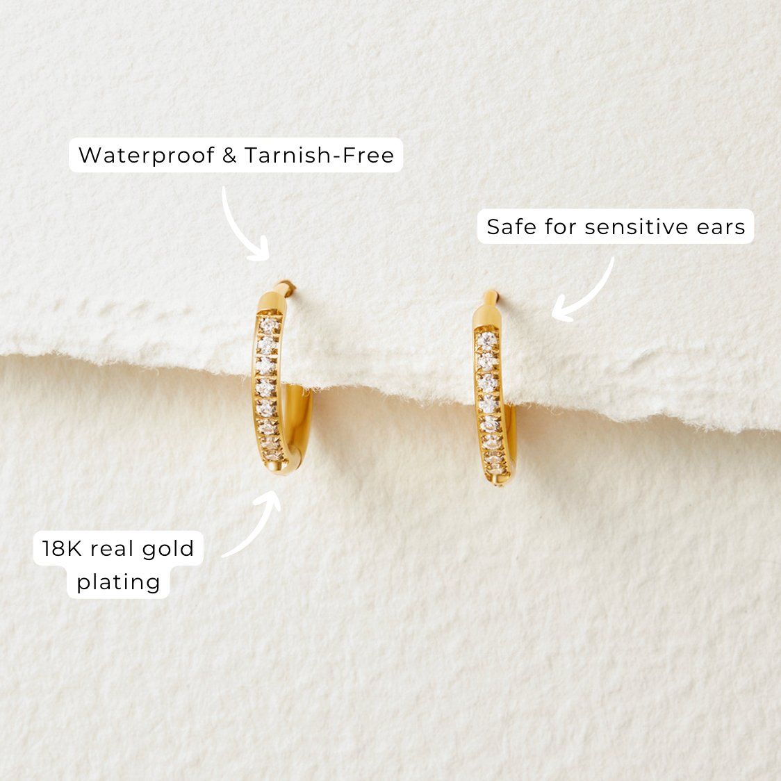 Eternity Gold-Tone Hoop Earrings