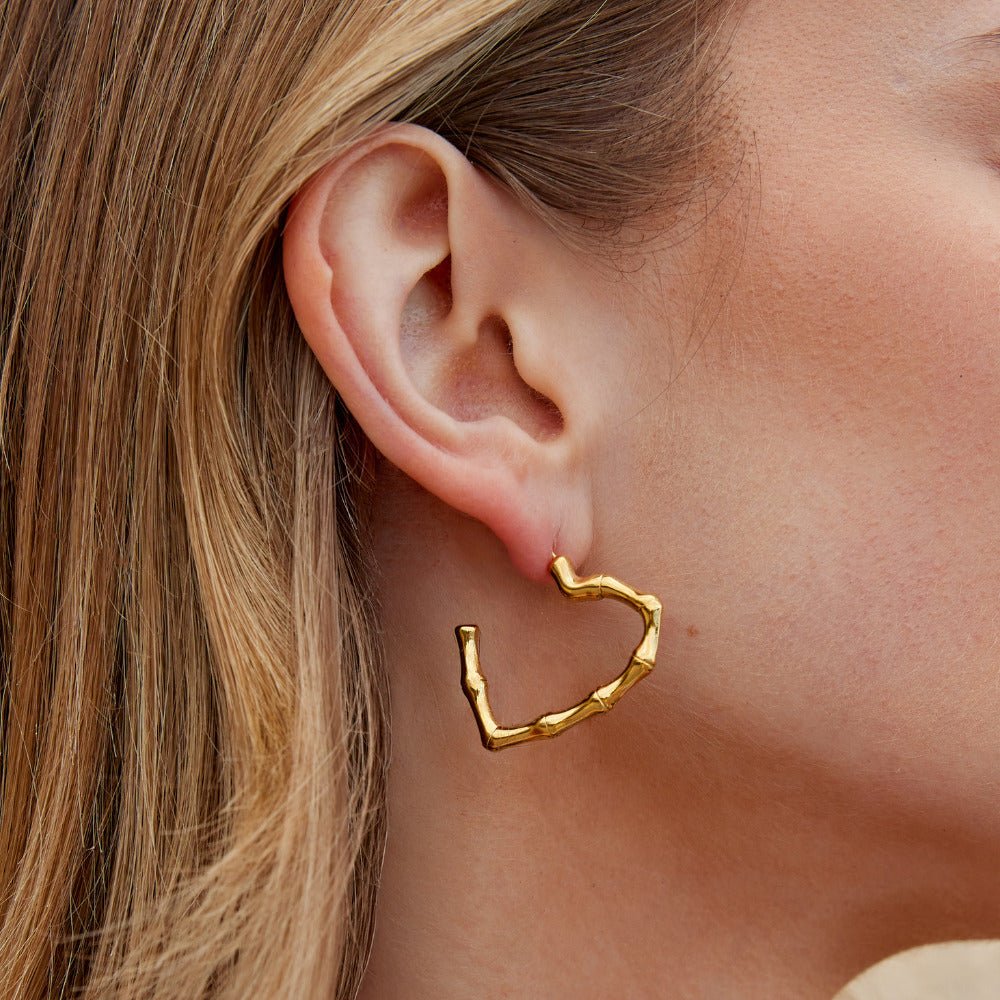 Eternity Heart Hoop Earrings
