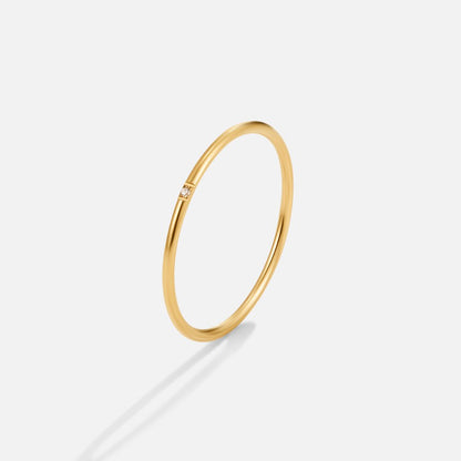Eula Gold-Tone and Crystal Band Ring