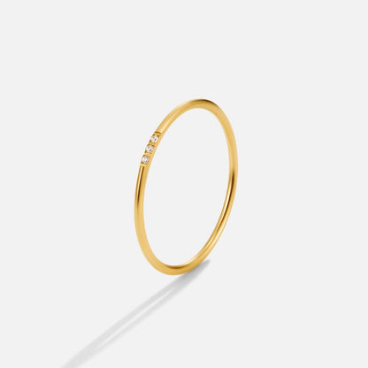 Eula Gold-Tone and Crystal Band Ring
