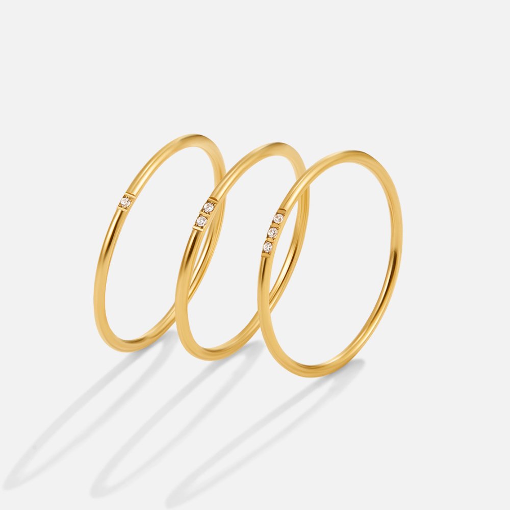 Eula Gold-Tone and Crystal Band Ring