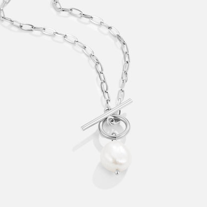 Eva Freshwater Pearl Silver-Tone Necklace