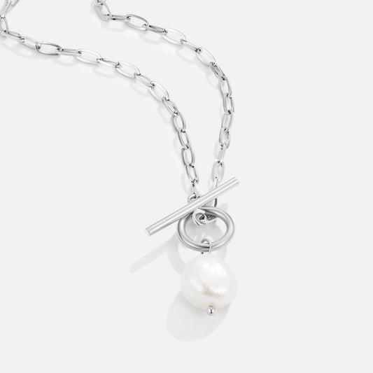 Eva Freshwater Pearl Silver-Tone Necklace